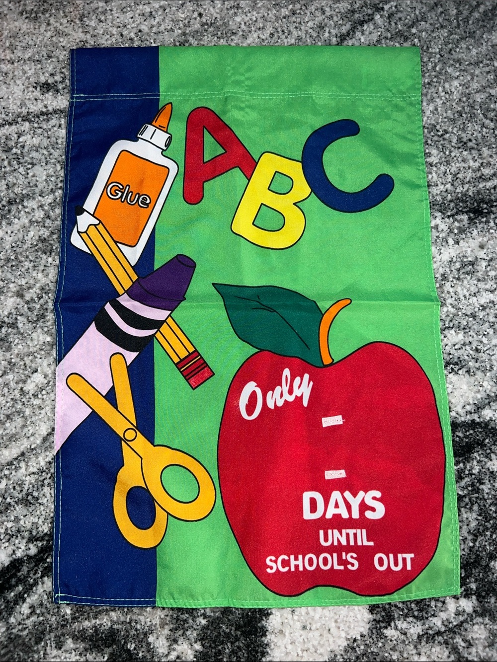 Back-to-School Kids Countdown Garden Flag